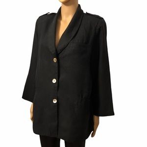 Vintage Handmade Boxy Linen Blazer M/L